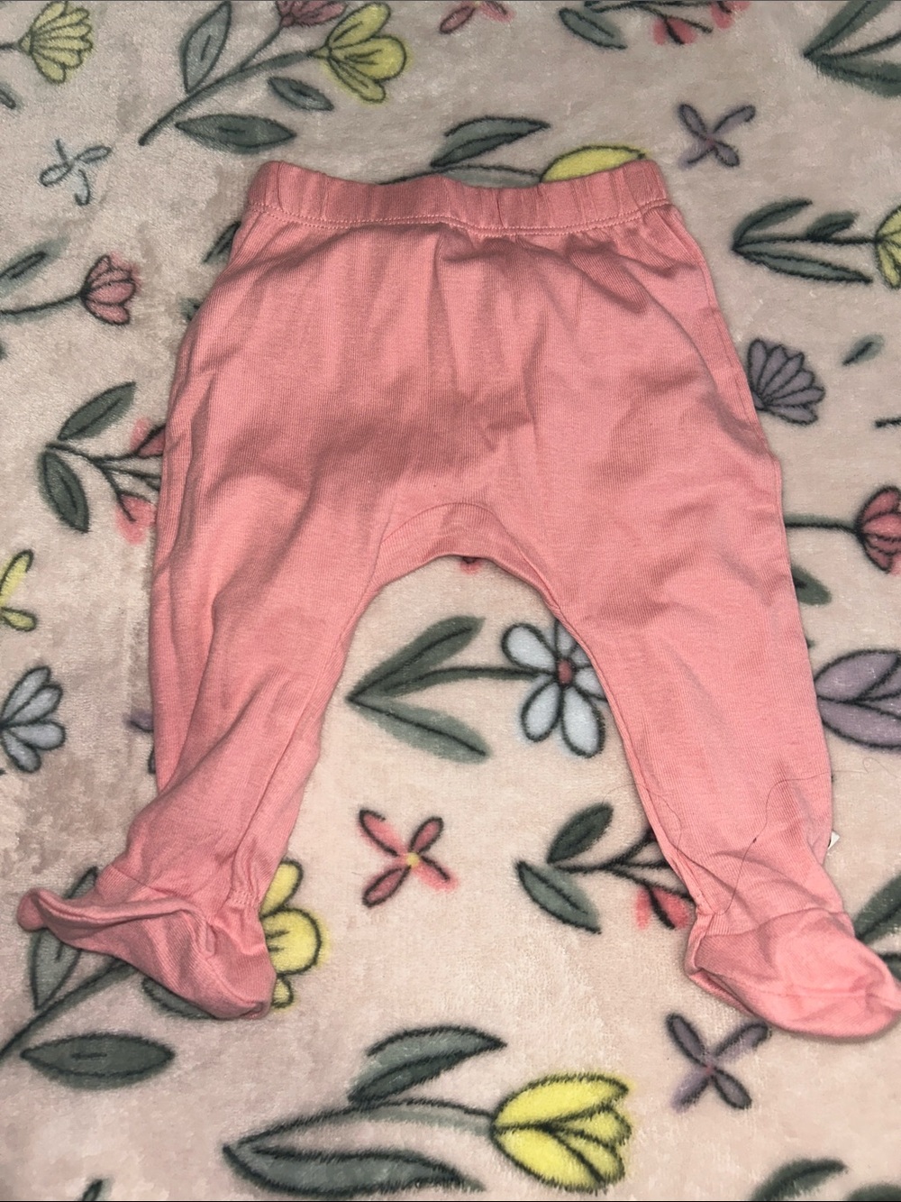 The Honest Company Pink Footed Cotton One-Piece Pants